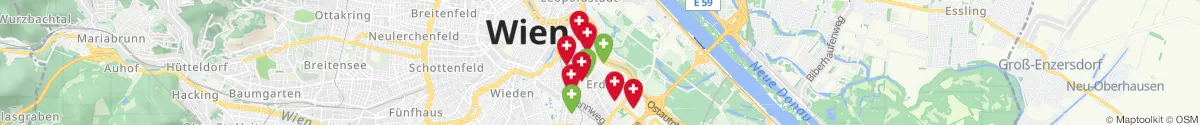 Kartenansicht für Apotheken-Notdienste in der Nähe von 1030 - Landstraße (Wien)